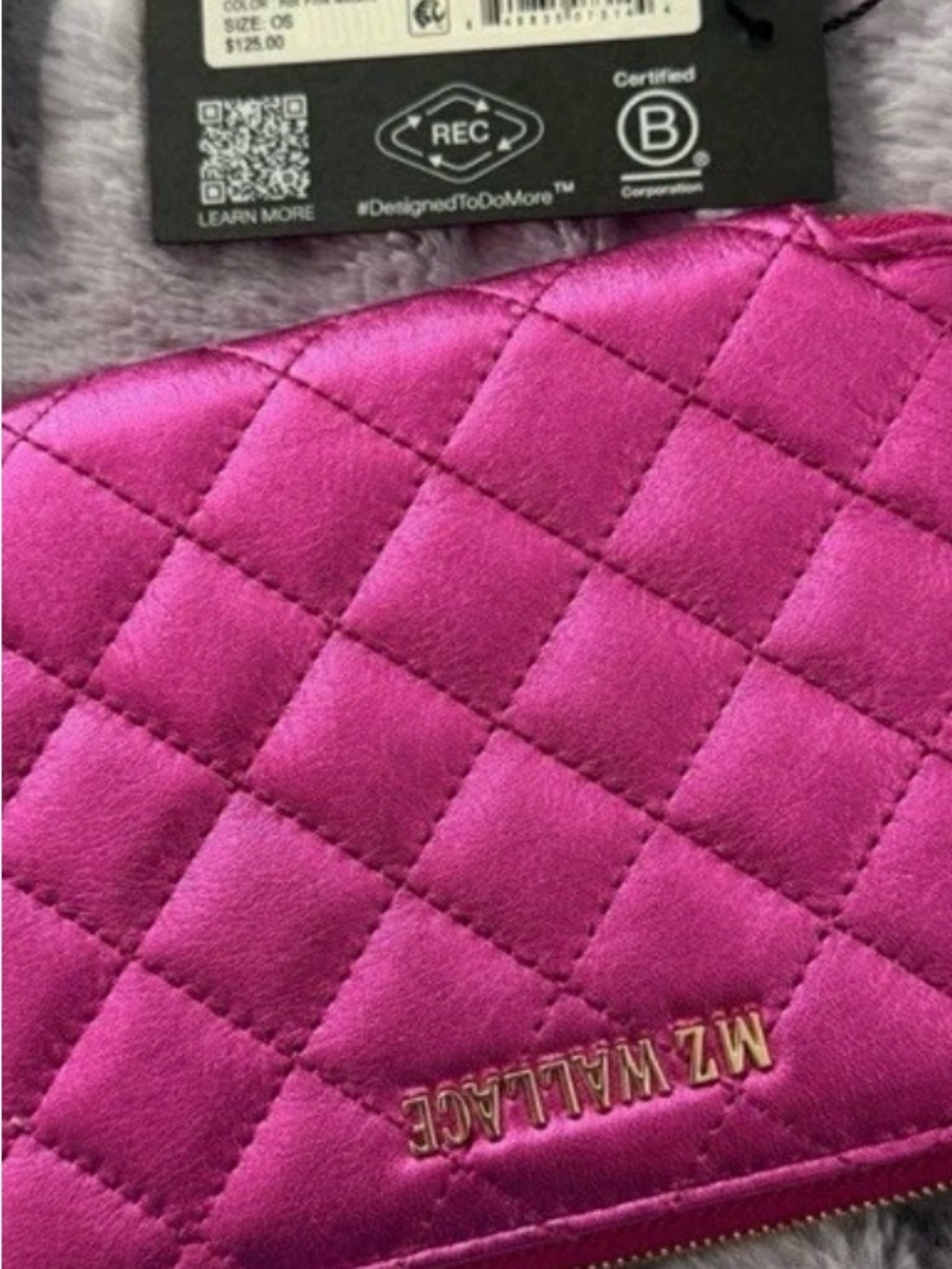 MZ Wallace new Quilted Fuchsia passport holder